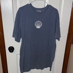 Comfort Colors Blue Short Sleeve Tee with Shell Design